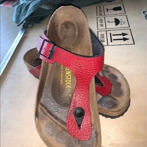 Birkenstock red sandals size 37